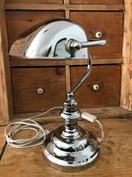 Vintage notarislamp - chroom, Ophalen of Verzenden, Gebruikt, Metaal, Minder dan 50 cm