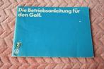 instructieboekje Golf  1981, Auto diversen, Handleidingen en Instructieboekjes, Ophalen of Verzenden