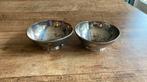 2 antiek verzilverde schaaltjes met merkje / teken, Ophalen of Verzenden, Zilver