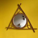 Vintage spiegel bamboe spiegel, Minder dan 50 cm, Gebruikt, Ophalen of Verzenden, Minder dan 100 cm