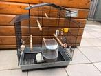 Gebruikte vogelkooi zwart en grijs, Ophalen, Gebruikt, Metaal, Vogelkooi