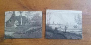 inkt tekeningen Gorinchem 1847 H J D Dootman. beschikbaar voor biedingen