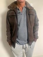herenjack leder bruin mt48, Ophalen of Verzenden, Zo goed als nieuw, Maat 48/50 (M), Bruin