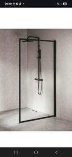 Novellini douchewand 200x120 helder glas zwarte lijst, Ophalen, Nieuw