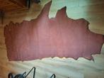 Halve huid runderleer nubuck bruin, Hobby en Vrije tijd, Stoffen en Lappen, Bruin, Leer of Kunstleer, Ophalen of Verzenden, 30 tot 120 cm