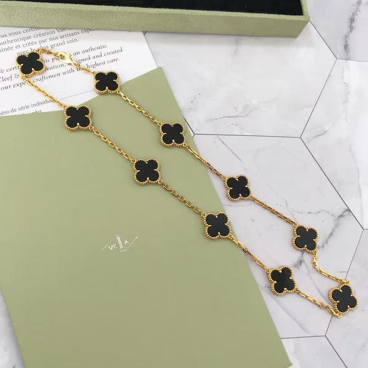 Van Cleef & Arpels 10 motif ketting met 18kt!!, Sieraden, Tassen en Uiterlijk, Kettingen, Zo goed als nieuw, Goud, Ophalen of Verzenden