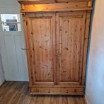 Grote houten kledingkast met sokkenlade, Ophalen, Gebruikt, 100 tot 150 cm, 200 cm of meer