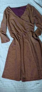 Nieuw jurkje bruin/roze met goudkleurige glans van Bonprix,, Kleding | Dames, Jurken, Maat 38/40 (M), Bonprix, Nieuw, Ophalen of Verzenden