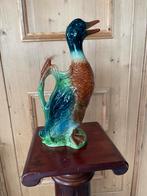 Barbottine Schenkkan in de vorm van een eend, Antiek en Kunst, Ophalen of Verzenden