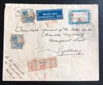 NL Indië R-Brief Luchtpost Java Australië 1931 Abel Tasman, Postzegels en Munten, Verzenden, Brief
