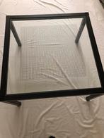 Salontafel met glazen blad met vakjes motief, Minder dan 50 cm, 50 tot 100 cm, Ophalen of Verzenden, Glas