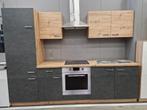 keuken eikenbruin grijs nieuw 270 cm, Huis en Inrichting, Keuken | Complete keukens, Overige materialen, Nieuw, Enkelwandige keuken