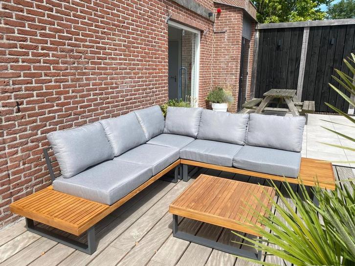 BE: Malta tuinbank loungeset bankje buitenbank hoekzit, Tuin en Terras, Tuinsets en Loungesets, Zo goed als nieuw, Ophalen of Verzenden