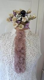Brocante lila paarse jabot, Antiek en Kunst, Ophalen of Verzenden