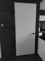 Witte Binnendeur afdekdeuren links draaiend, Doe-het-zelf en Verbouw, Deuren en Horren, Ophalen, 80 tot 100 cm, 215 cm of meer