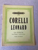 Corelli - La Folia, Viool & Piano, Edition Peters, Gebruikt, Klassiek, Ophalen of Verzenden, Artiest of Componist