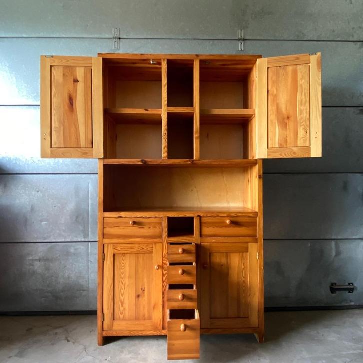 OPRUIMING vintage jaren 70 grenen kast Ate van Apeldoorn, Huis en Inrichting, Kasten | Buffetkasten, Gebruikt, 200 cm of meer