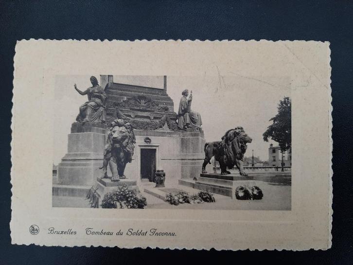 Graf van de onbekende soldaat, gelopen, 1936, Brussel,, Verzamelen, Militaria | Algemeen, Foto of Poster, Overige gebieden, Verzenden