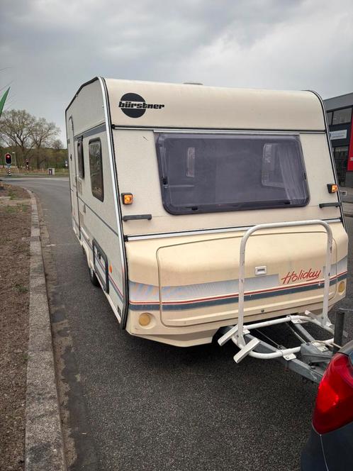 Bürstner, Caravans en Kamperen, Caravans, Particulier, tot en met 4, 500 - 750 kg, Treinzit, Bürstner, Dwarsbed, Fietsenrek, Gascomfoor