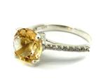 Natuurlijke Citrien ring in zilver (ringmaat 17,25), -, -, Nieuw, Ophalen of Verzenden