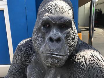 ‼️XL Gorilla 180kg gegoten steen aap berggorilla zilverrug‼️ beschikbaar voor biedingen