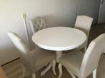 Eethoek 1.00 meter doorsnee 4 stoelen ., Huis en Inrichting, Complete eetkamers, Ophalen of Verzenden, Zo goed als nieuw, 4 tot 6 stoelen