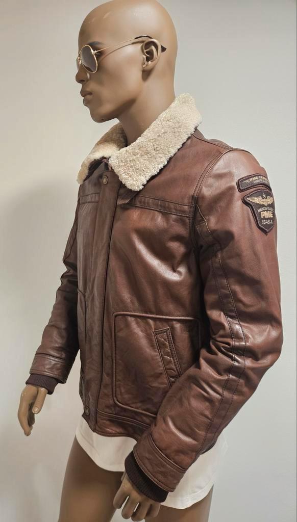 PME Legend Hudson Bomber model leren jas (L) ingevet, Kleding | Heren, Jassen | Winter, Zo goed als nieuw, Maat 52/54 (L), Bruin