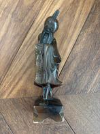 Chinees Beeld hout Shou Lao Vis houtgesneden antiek 30 cm, Ophalen of Verzenden