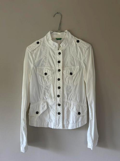 Wit jasje maat S y2k stijl, Kleding | Dames, Jassen | Zomer, Zo goed als nieuw, Maat 36 (S), Wit, Verzenden