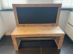 Steigerhout kinderbureau krijtbord, Ophalen, Gebruikt