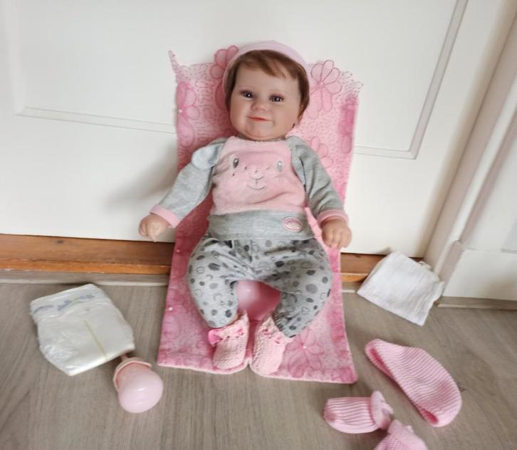 Rebornpop in Babyborn kleding potje en yoebehoren, Kinderen en Baby's, Speelgoed | Poppen, Zo goed als nieuw, Babypop, Ophalen of Verzenden