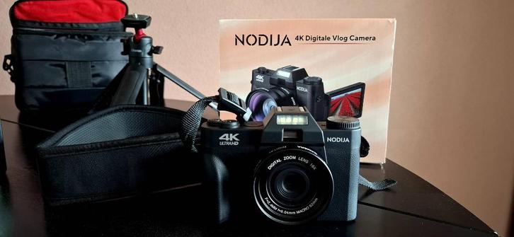 Nodija 4K 56MP Vlog camera, Audio, Tv en Foto, Fotocamera's Digitaal, Nieuw, Compact, Overige Merken, Geen optische zoom, Ophalen