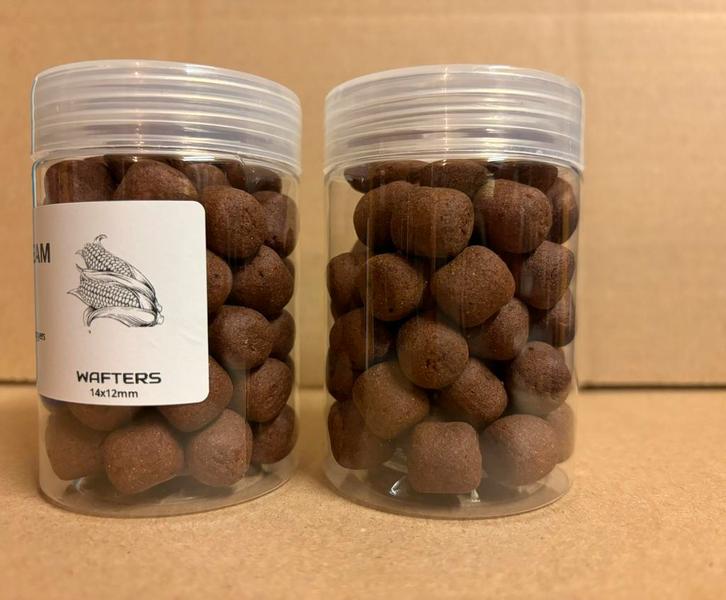 Wafters sweetcorn cream bruin 14x12mm, Watersport en Boten, Hengelsport | Karpervissen, Nieuw, Overige typen, Ophalen of Verzenden