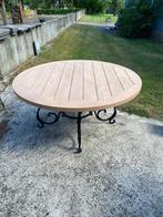 Nieuwe Hardhouten Tuintafel (in meerdere maten verkrijgbaar), Ophalen of Verzenden, Nieuw, Rond, Metaal