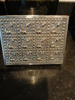 Antieke zwaar verzilverde doos met visjes en schelpen, Antiek en Kunst, Antiek | Goud en Zilver, Ophalen of Verzenden