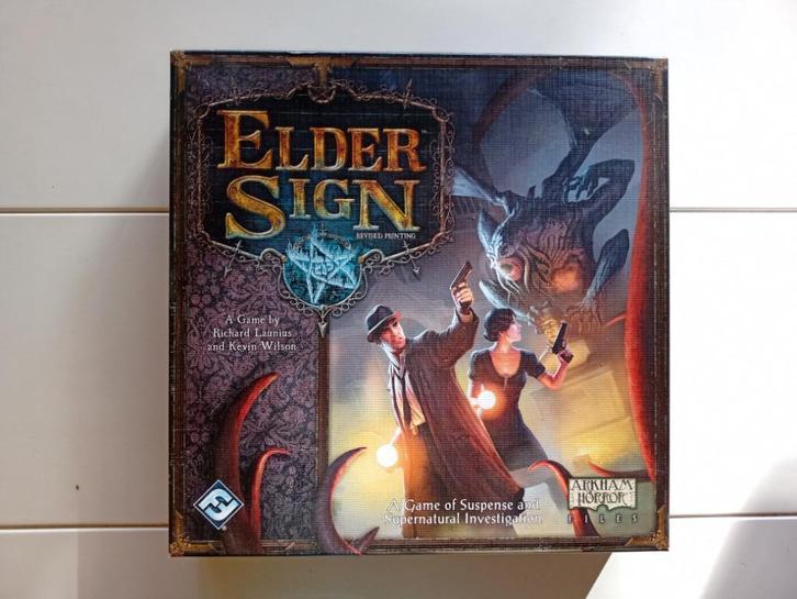 Elder Sign Bordspel Engels Dobbelspel Lovecraft Cthulhu, Hobby en Vrije tijd, Gezelschapsspellen | Bordspellen, Gebruikt, Een of twee spelers