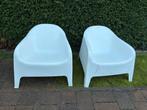 SKARPÖ Fauteuil, buiten, wit 40 euro voor 2 stoelen, Ophalen of Verzenden, Kunststof