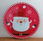 Kerst Blik - Santa Claus, Ophalen, Overige materialen, Schaal, Rond