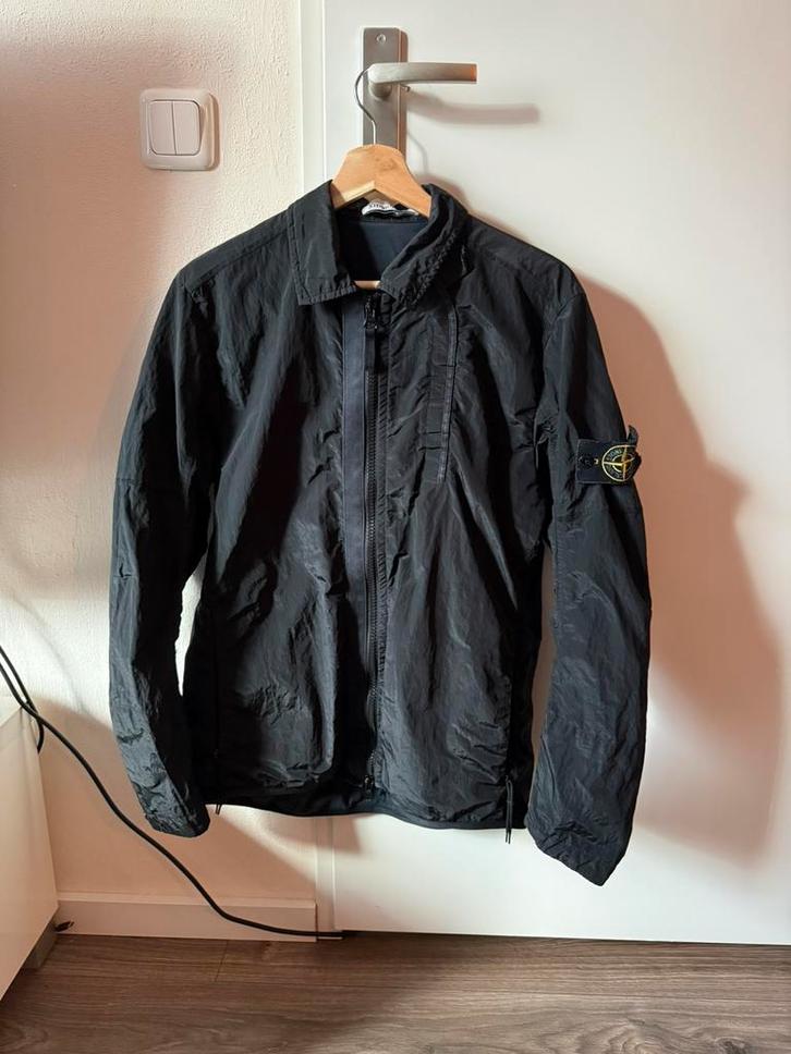 Stone island crinkle reps mettalic, Kleding | Heren, Truien en Vesten, Gedragen, Maat 46 (S) of kleiner, Zwart, Ophalen of Verzenden