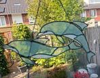 Glas in lood dolfijnen raamhanger, Ophalen of Verzenden