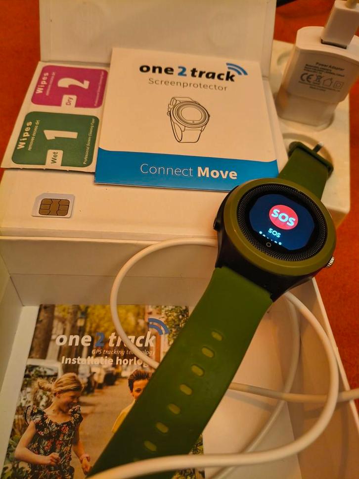 One2track, Sieraden, Tassen en Uiterlijk, Smartwatches, Gebruikt, Android, Groen, GPS, Ophalen of Verzenden