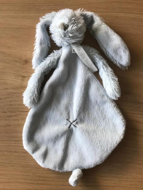 Licht blauw velours haas konijn doekje Richie v Happy Horse, Kinderen en Baby's, Speelgoed | Knuffels en Pluche, Zo goed als nieuw