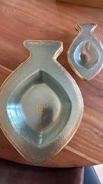 Riviera maison “vis” borden van glas 8 stuks + 4 mini’s, Ophalen of Verzenden