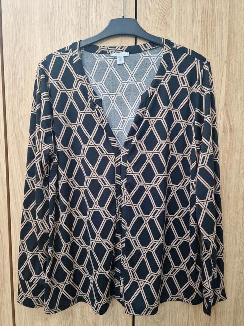 NIEUW Amisu Tuniek mt XXL soepele stof mooi patroon, Kleding | Dames, Blouses en Tunieken, Nieuw, Maat 46/48 (XL) of groter, Zwart