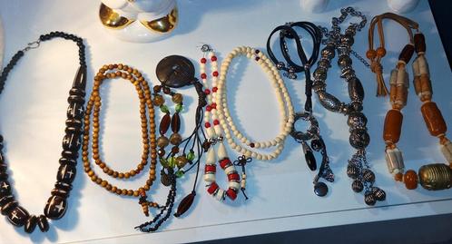 Partij etnische/vintage kettingen & armbanden – hout, metaa, Sieraden, Tassen en Uiterlijk, Kettingen, Gebruikt, Overige materialen