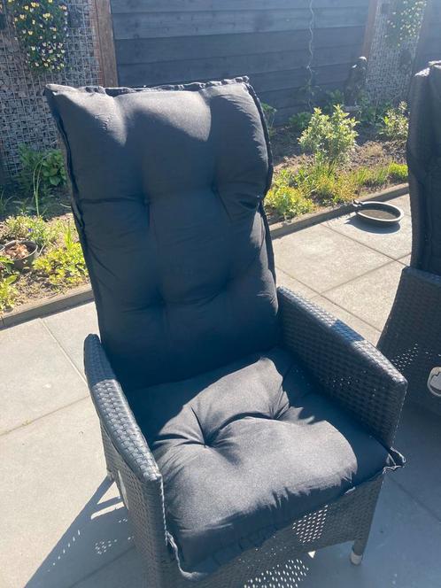 Vier nieuwe tuinstoelkussens zwart, Tuin en Terras, Tuinmeubel-accessoires, Nieuw, Ophalen of Verzenden