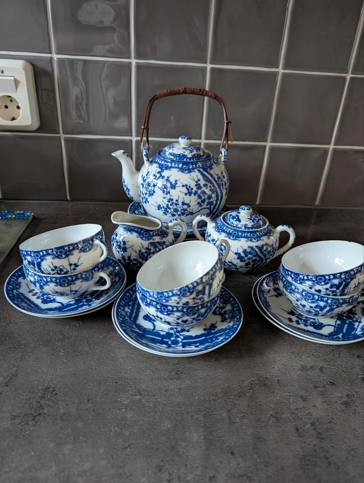 Delfts blauw servies - zo goed als nieuw!, Huis en Inrichting, Keuken | Servies, Zo goed als nieuw, Compleet servies, Overige stijlen