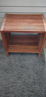 Mooie houten bijzettafel, Huis en Inrichting, Tafels | Bijzettafels, Ophalen, Zo goed als nieuw, Rond, Minder dan 55 cm