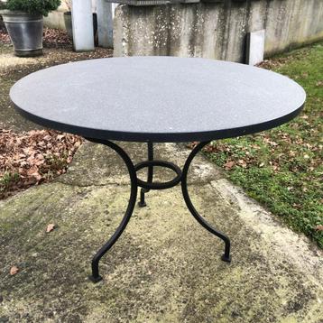 Ronde Tuintafel - Granieten blad - Stalen frame - Ardworks  beschikbaar voor biedingen