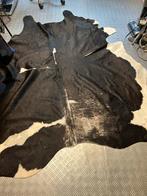 Zwart-witte koeienhuid kleed, Hobby en Vrije tijd, Stoffen en Lappen, Gebruikt, Zwart, Leer of Kunstleer, Ophalen of Verzenden